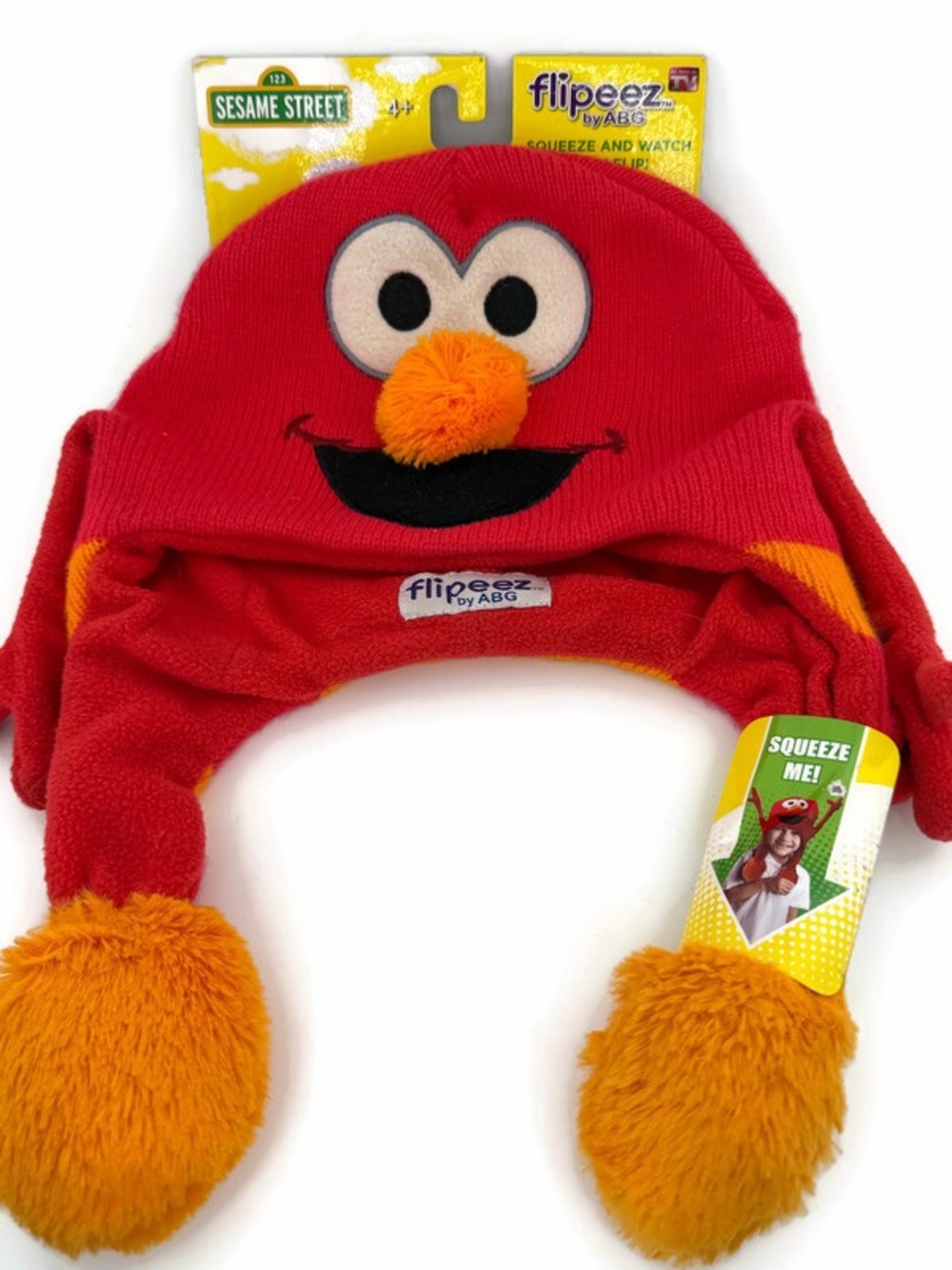 Sesame Street Elmo Flipeez Red Kids Squeeze Plush Hat